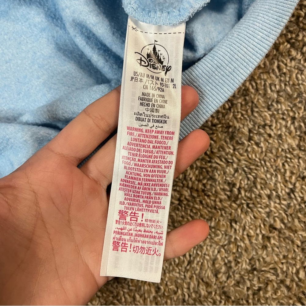 Disneyland Feels Good to be Home Crewneck Sweatshirt Baby Blue Size Medium - Picture 5 of 9